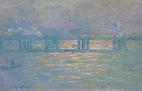 Charing Cross Bridge ( Pont de Charing Cross) 1903 – Claude Monet Painting – Impressionist Art”. - Posters
