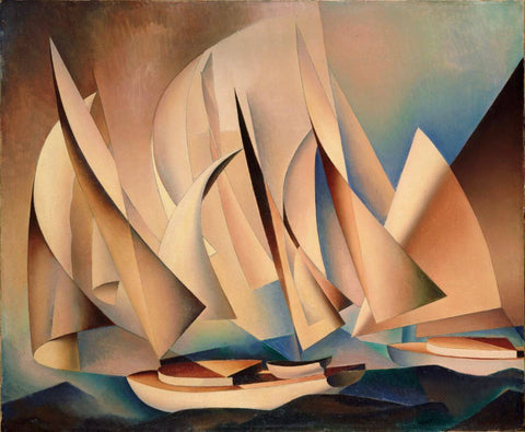 Pertaining to Yachts and Yachting - Charles Sheeler - Precisionism Painting by Charles Sheeler