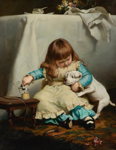 Once Bit, Twice Shy , 1885 - Canvas Prints by Charles Burton