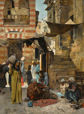 A Souk In Cairo, 1887 - Charles Wilda - Canvas Prints by Charles Wilda