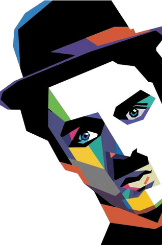 Charlie Chaplin - Pop Art Poster - Canvas Prints by Jerry