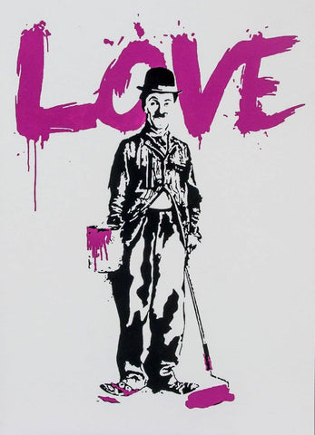 Charlie Chaplin - Smile - Graffiti Art - Posters by Jerry