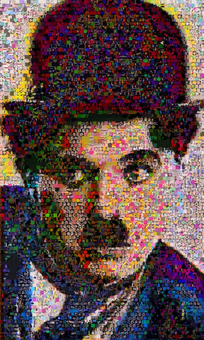 Charlie Chaplin Collage - Canvas Prints