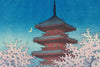 Cherry Blossoms At Ueno Park Tokyo - Kawase Hasui - Japanese Woodblock Ukiyo-e Art Painting Print - Canvas Prints