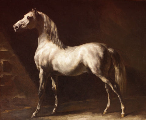 Cheval Arabe Gris-Blanc - Large Art Prints by Théodore Géricault