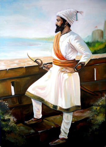 Chhatrapati Shivaji Raje Bhosale - Painting Poster - Canvas Prints