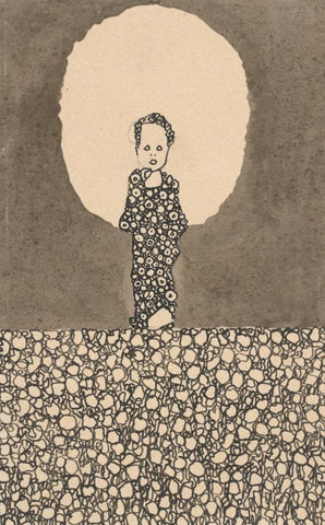 Egon Schiele - Kind mit Halo auf einer blumigen Wiese (Child With Halo On A Flowery Meadow) - Art Prints