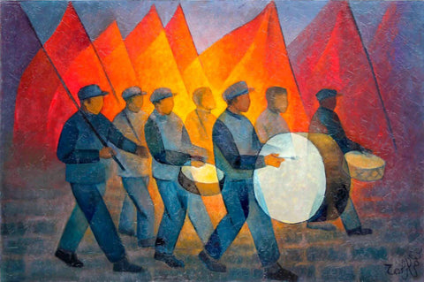 Chinese Marching Band - Louis Toffoli - Contemporary Art Painting - Canvas Prints