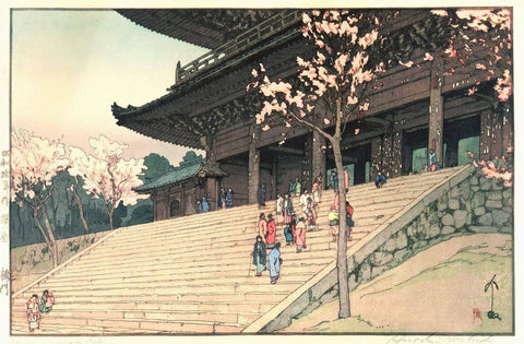 Chion-In Temple Gate - Yoshida Hiroshi - Japanese Ukiyo-e Woodblock Print Art Painting by Hiroshi Yoshida