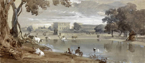 Choringhee Calcutta- Charles DOyly - Vintage Orientalist Paintings of India - Art Prints by Sir Charles DOyly