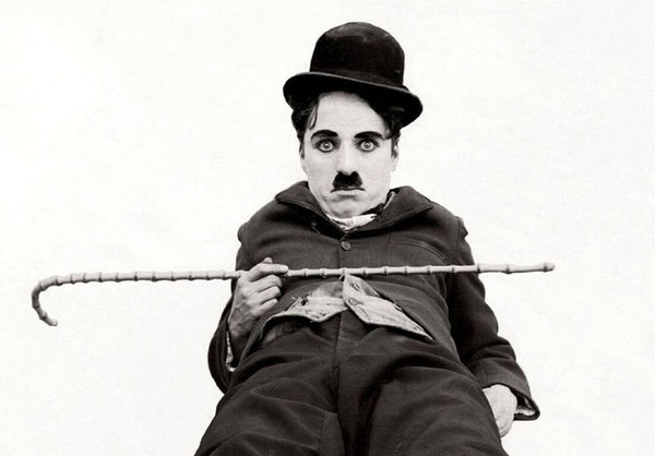Charlie Chaplin - Skating Fall - Canvas Prints