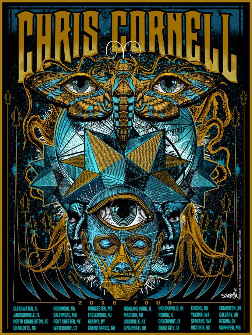 Chris Cornell Higher Truth US Tour 2016 Rock Music Concert Poster Chris Cornell Higher Truth US Tour 2016 Rock Music Concert Poster