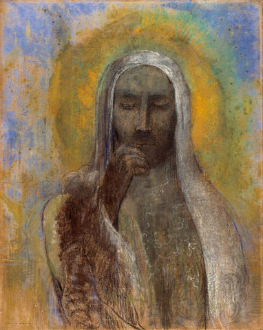 Christ In Silence - Odilon Redon - Painting by Odilon Redon