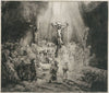 Christ_Crucified_Between_the_Two_Thieves_(_The_Three_Crosses_) - Etching By Rembrandt van Rijn - Canvas Prints