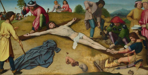 Christ Nailed To The Cross - Art Prints by Gerard David
