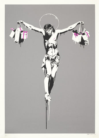 Christ with Shopping Bags - Banksy by Banksy