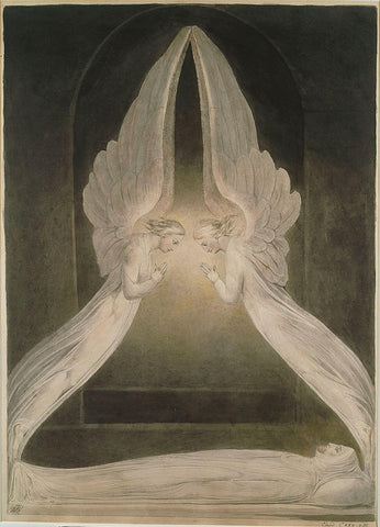 Christ in the Sepulchre, Guarded by Angels - William Blake by William Blake