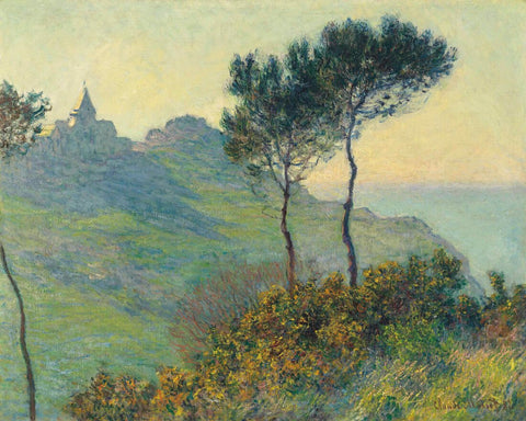 Church at Varengeville Normandy (Leglise de Varengeville Soleil Couchant) – Claude Monet Painting – Impressionist Art”. - Posters