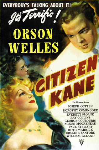 Citizen Kane – Orson Welles – Hollywood Classic English Movie Poster - Canvas Prints by Classics
