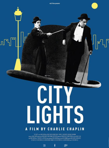 City Lights - Charlie Chaplin - Hollywood Movie Poster - Art Prints by Terry