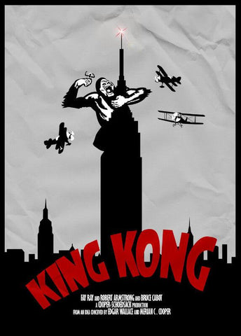 Classic Cult Movie Fan Art Poster - King Kong - Tallenge Hollywood Collection - Art Prints