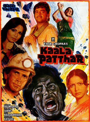 Classic Hindi Movie Poster - Kaala Patthar - Amitabh Bachchan - Tallenge Bollywood Poster Collection - Posters by Tallenge Store