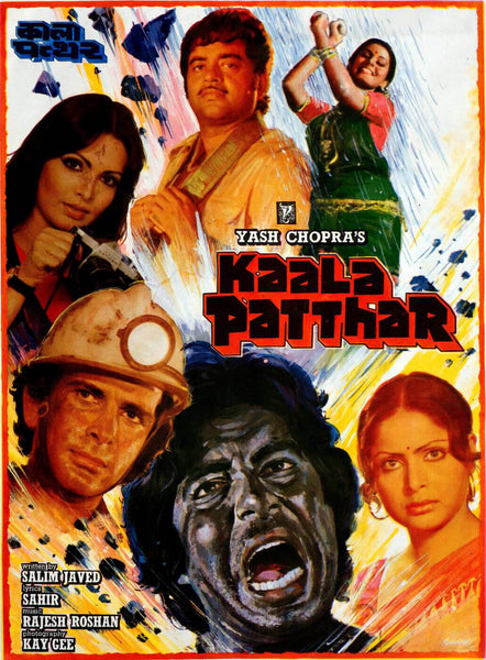 Classic Hindi Movie Poster - Kaala Patthar - Amitabh Bachchan - Tallenge Bollywood Poster Collection - Art Prints