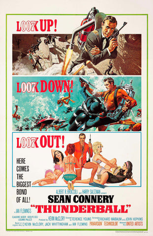 Classic Movie Art Poster - Thunderball - 3 Panel - Tallenge Hollywood James Bond Poster Collection by Tallenge Store