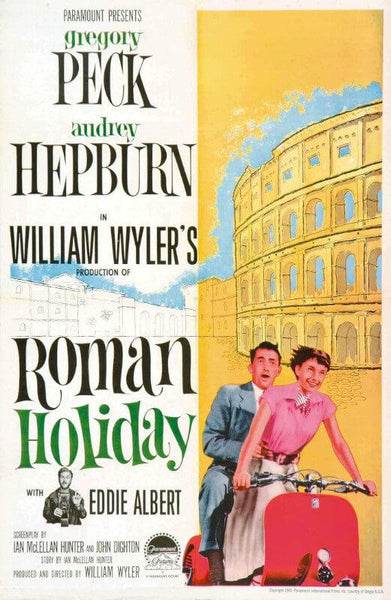 Classic Movie Poster Art - Roman Holiday - Vacaciones En Roma - Tallenge Hollywood Poster Collection - Framed Prints