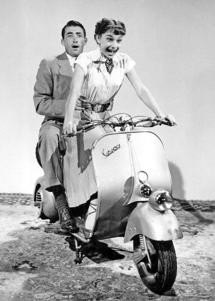 Classic Movie Still - Roman Holiday - Audrey Hepburn and Gregory Peck - Tallenge Hollywood Poster Collection - Canvas Prints