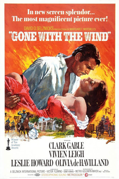 Gone With The Wind - Hollywood Movie Poster - Large Art Prints