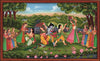 Krishna Teasing Radha And The Gopis - Classical Indian Miniature Art -Mewar Painting - Large Art Prints