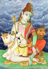 Classical Indian Painting - Shiva as Ardhanarishwara - Shiva Shakti - Canvas Prints