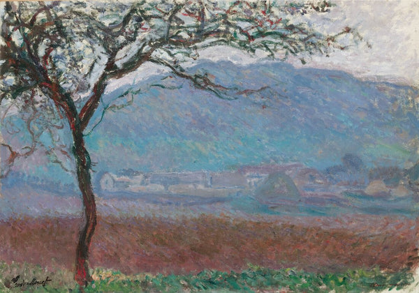 Landscape at Giverny (Paysage à Giverny), 1887 – Claude Monet Painting – Impressionist Art”. - Large Art Prints