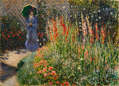 Gladioli (Glaïeuls) – Claude Monet Painting –  