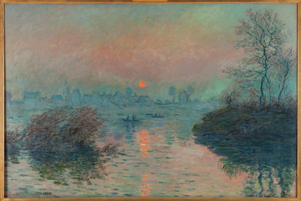 Sunset On The Seine At Lavacourt - Canvas Prints