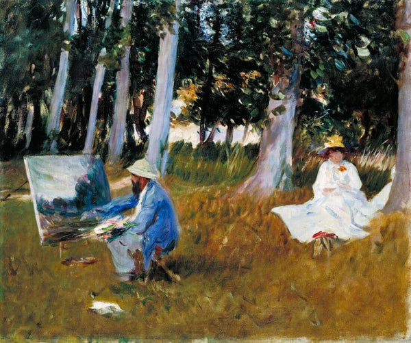 Claude Monet Painting by the Edge of a Wood - John Singer Sargent Painting - Posters