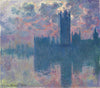 The Houses of Parliament, Sunset (Les chambres du Parlement, coucher de soleil) – Claude Monet Painting – Impressionist Art - Framed Prints