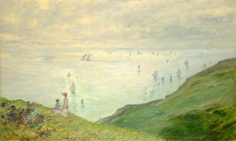 Cliffs At Pourville - Large Art Prints by Claude Monet