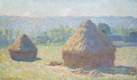 Claude Monet - Grainstacks at the End of Summer, Morning Effect - Framed Prints