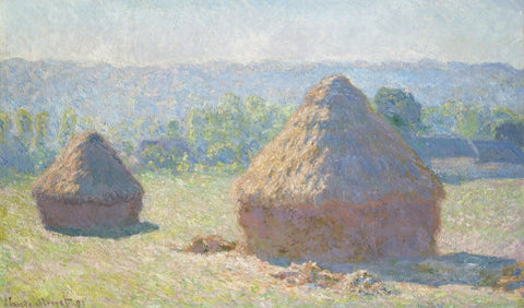 Haystacks, end of Summer (Meules, fin de lété) - Claude Monet by Claude Monet