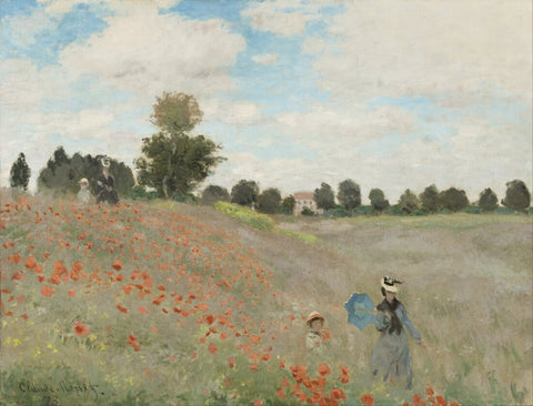 Poppy Field (Champ de pavot) – Claude Monet Painting –  