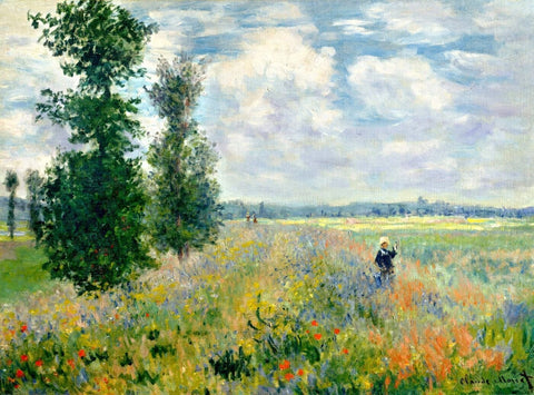 Poppy Fields near Argenteuil - Life Size Posters by Claude Monet