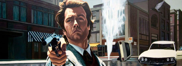 Clint Eastwood As Dirty Harry - Hollywood Classic Action Movie Painting - Art Prints