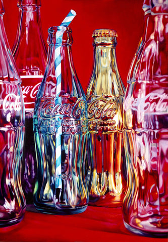 Coke And Stripey Straw - Canvas Prints