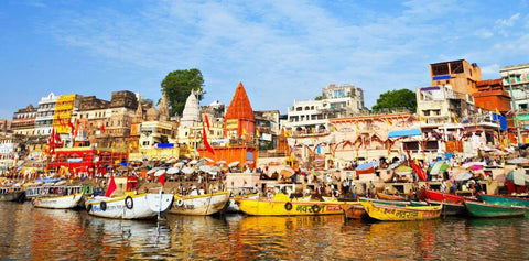 Colorful Benaras Ghats (The Holy City of Varanasi) - Life Size Posters by Shriyay