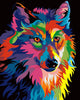 Colorful Wolf Painting - Canvas Prints