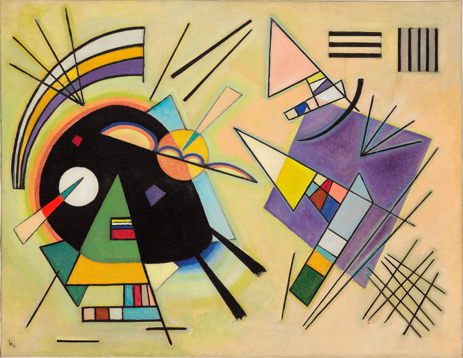 ☆(新品未使用)☆ ARTCANVAS Composition VIII 1923 Geometric Abstract Canvas Art  Print by Wassily Kandinsky 60