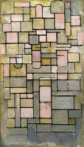 Composition 8 - Piet Mondrian, 1914 by Piet Mondrian