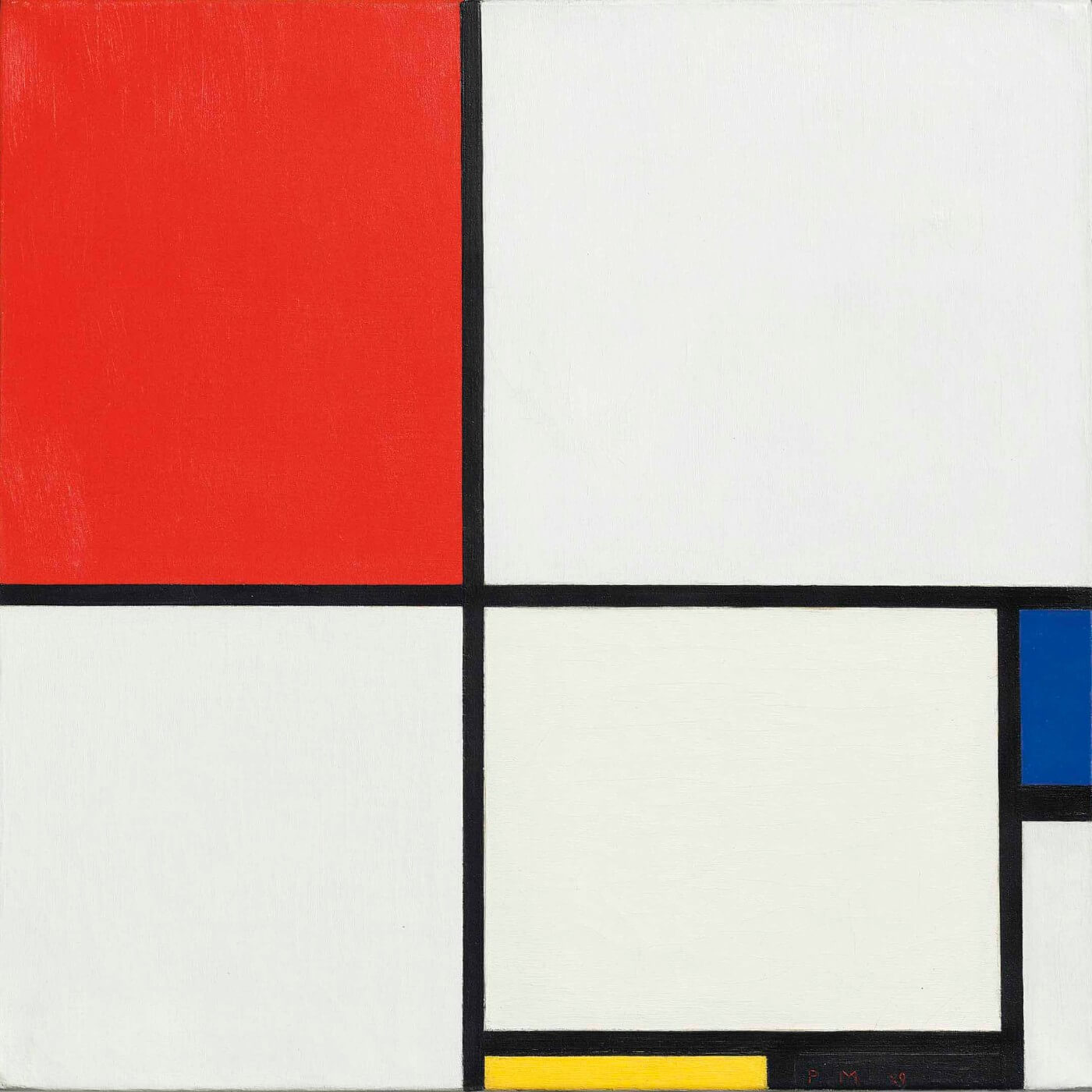 Composition No III with Red Blue Yellow and Black (1929) - Piet ...
